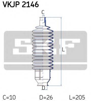 Комплект пылника, рулевое управление VKJP 2146 SKF