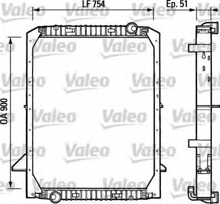 Радиатор, охлаждение двигателя 730965 VALEO