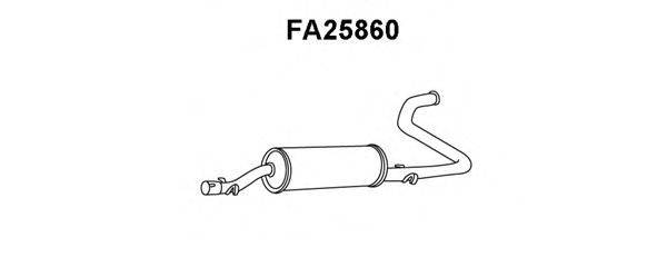 Глушитель выхлопных газов конечный FA25860 VENEPORTE