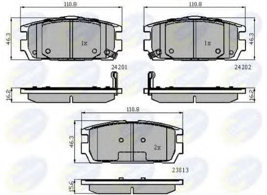 Комплект тормозных колодок, дисковый тормоз CBP31743 COMLINE