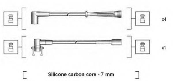 Комплект проводов зажигания 941145130710 MAGNETI MARELLI