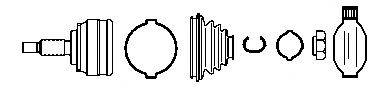 Шарнирный комплект, приводной вал MS81720 URW