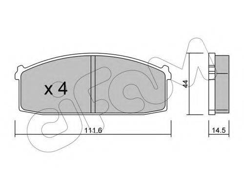 Комплект тормозных колодок, дисковый тормоз 822-245-0 CIFAM
