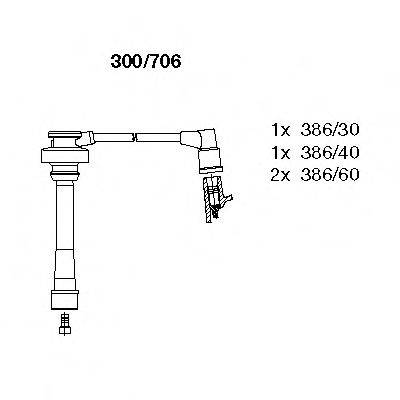 Комплект проводов зажигания 300/706 BREMI