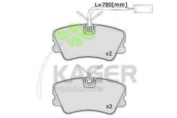 Комплект тормозных колодок 35-0244 KAGER