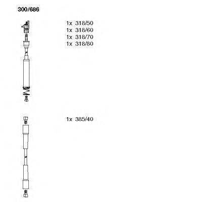 Комплект проводов зажигания 300/686 BREMI