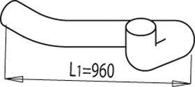 Труба выхлопного газа 68186 DINEX