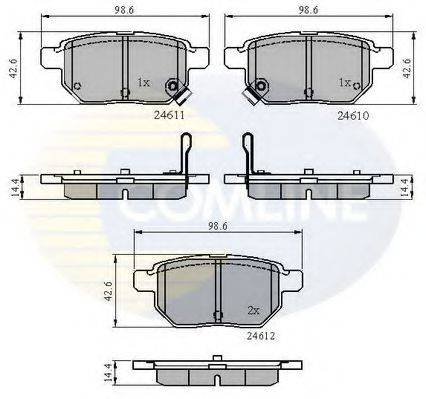 Комплект тормозных колодок, дисковый тормоз CBP31579 COMLINE