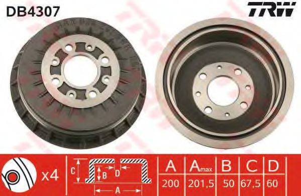 Тормозной барабан DB4307 TRW