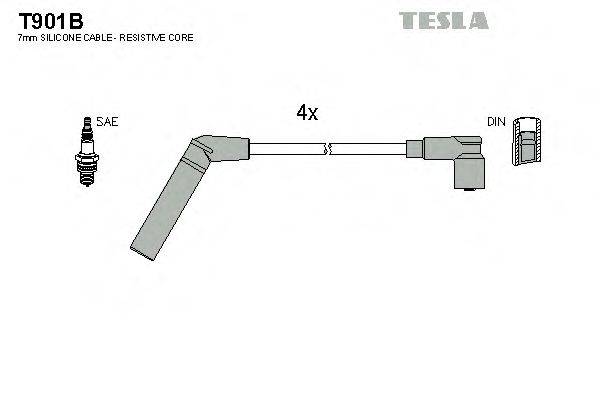 Комплект проводов зажигания T901B TESLA