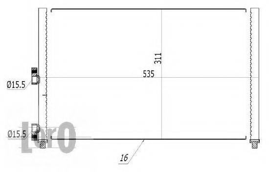 Конденсатор, кондиционер 016-016-0029 LORO