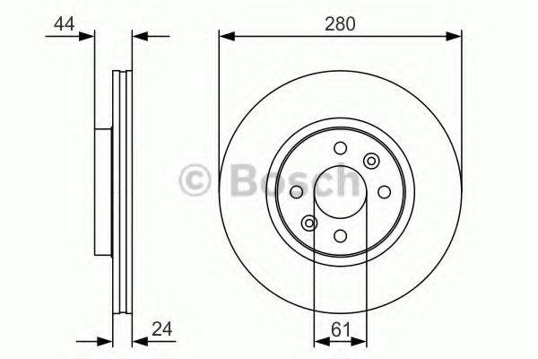 Тормозной диск 0 986 479 R67 BOSCH