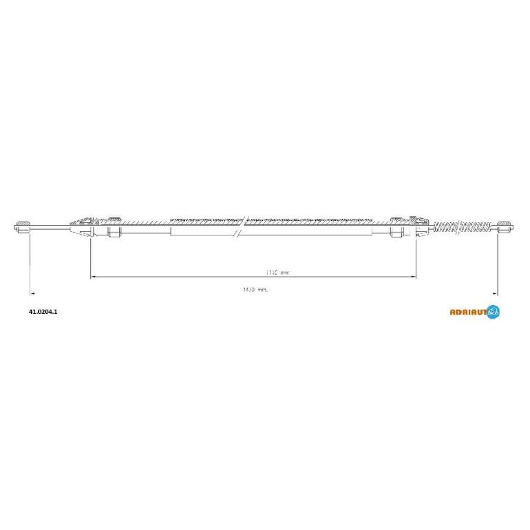Тросик стояночного тормоза Adriauto 41.0204.1 ADRIAUTO