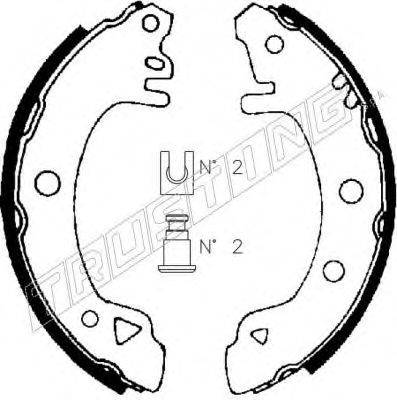 Комплект тормозных колодок 040.116 TRUSTING