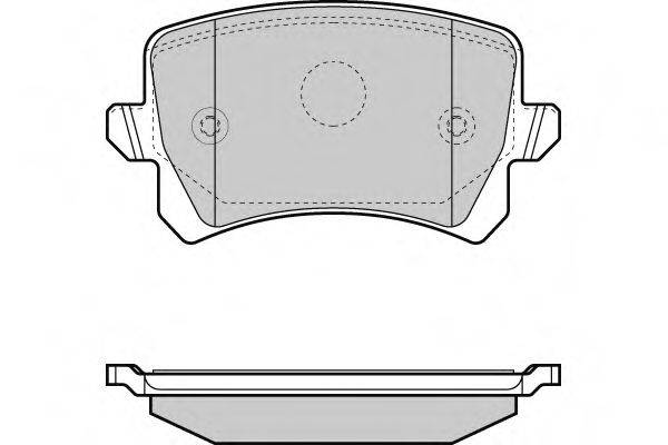 Комплект тормозных колодок, дисковый тормоз 12-1366 E.T.F.