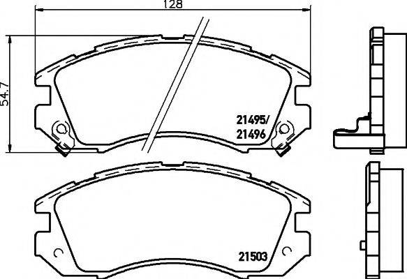 21496/17,0мм Тормозные колодки PAGID T0397 PAGID