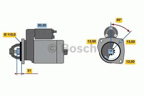 Стартер 0 001 263 004 BOSCH