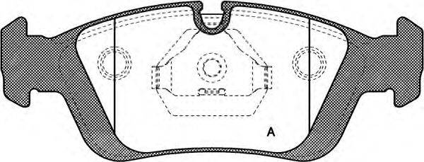 Комплект тормозных колодок, дисковый тормоз BPA0384.00 OPEN PARTS