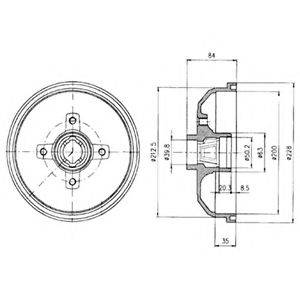 Тормозной барабан 36-0056 KAGER