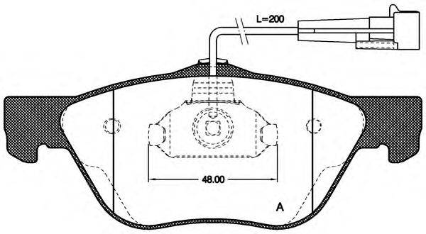 Комплект тормозных колодок, дисковый тормоз BPA0589.02 OPEN PARTS