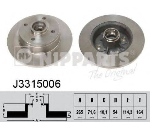 Тормозной диск J3315006 NIPPARTS