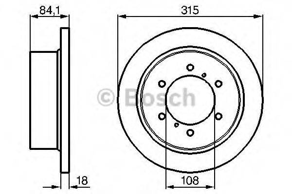 Тормозной диск 0 986 478 713 BOSCH