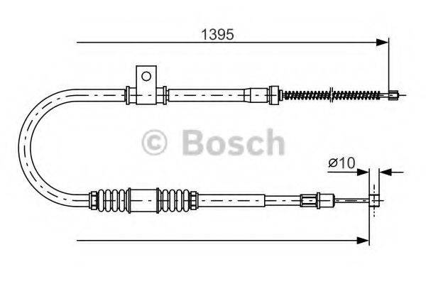 Трос, стояночная тормозная система 1 987 482 062 BOSCH