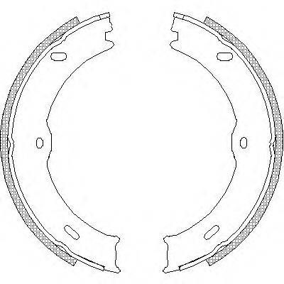 Комплект тормозных колодок, стояночная тормозная система