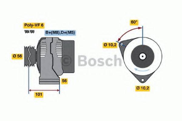 Генератор 0 123 320 046 BOSCH