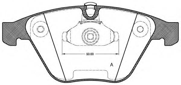 Комплект тормозных колодок, дисковый тормоз BPA0857.00 OPEN PARTS