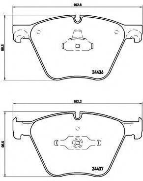 Комплект тормозных колодок, дисковый тормоз P 06 073 BREMBO