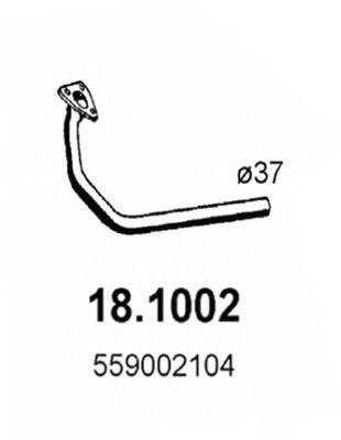 Труба выхлопного газа 18.1002 ASSO