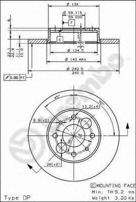 BS 7391 BRECO Тормозной диск BS 7391 BRECO