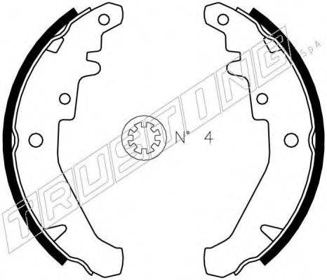 Комплект тормозных колодок 034.102 TRUSTING