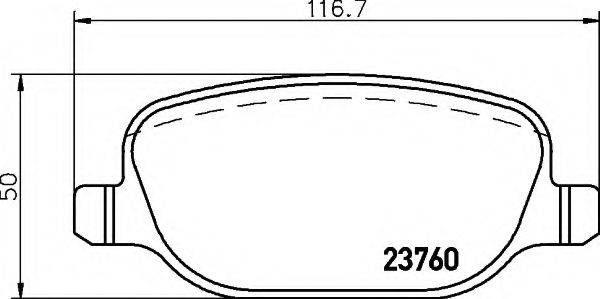 Комплект тормозных колодок, дисковый тормоз 8DB 355 006-741 HELLA