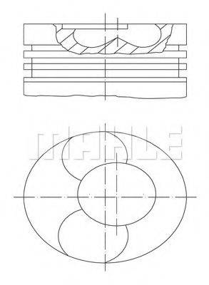 Поршень 228 31 10 MAHLE ORIGINAL