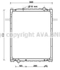 Радиатор, охлаждение двигателя ME2246 AVA QUALITY COOLING