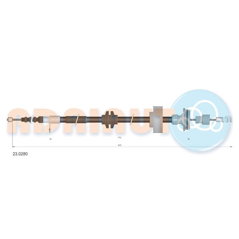 Трос зупиночних гальм 230280 ADRIAUTO