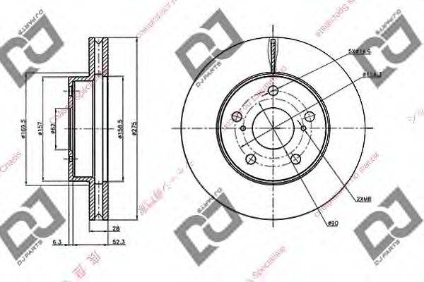 Тормозной диск BD1958 DJ PARTS