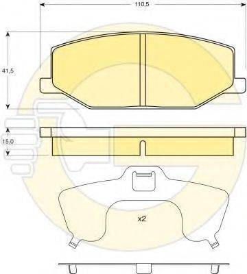 Комплект тормозных колодок 6132109 GIRLING