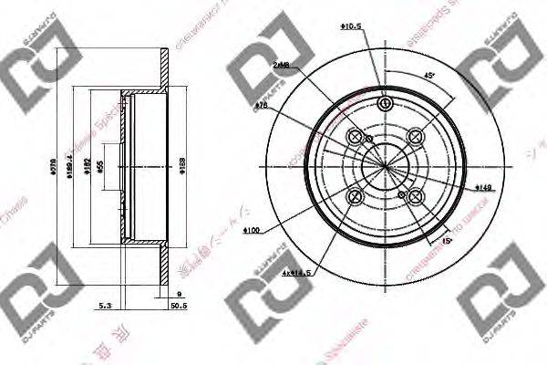 Тормозной диск BD1423 DJ PARTS