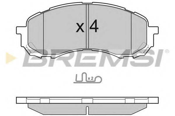 Комплект тормозных колодок, дисковый тормоз BP3141 BREMSI