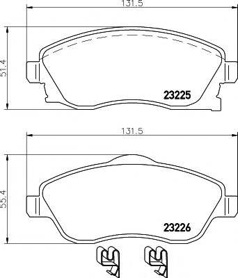 23225/16,7мм Тормозные колодки PAGID T5128 PAGID