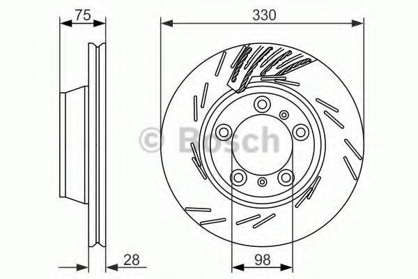 Тормозной диск 0 986 479 733 BOSCH