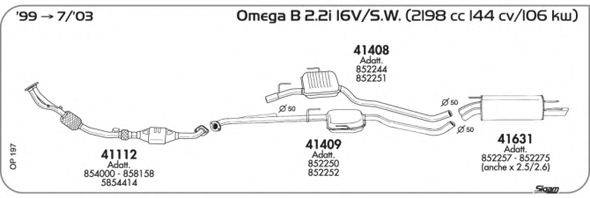 Система выпуска ОГ OP197 SIGAM