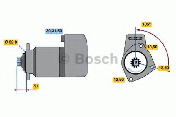 Стартер 0 986 018 000 BOSCH