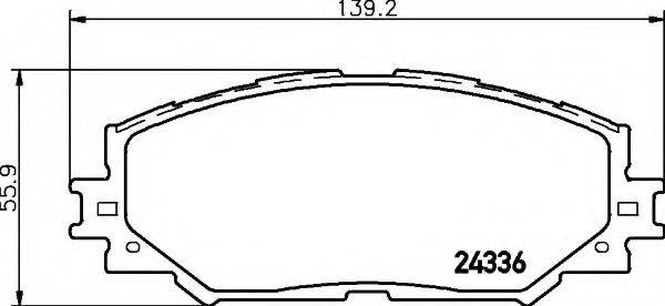 Комплект тормозных колодок, дисковый тормоз 8DB 355 006-861 HELLA