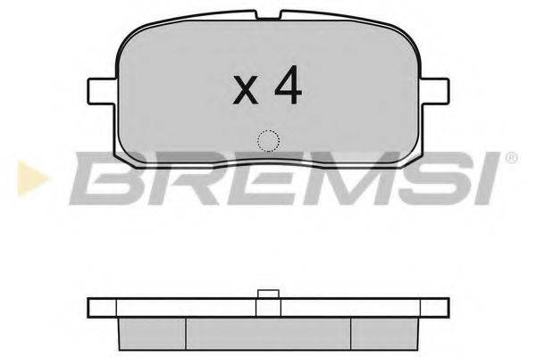 Комплект тормозных колодок, дисковый тормоз BP2988 BREMSI