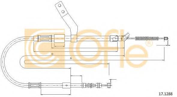 Трос, стояночная тормозная система 17.1288 COFLE