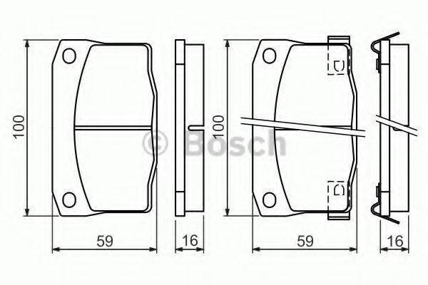 Комплект тормозных колодок, дисковый тормоз 0 986 494 455 BOSCH